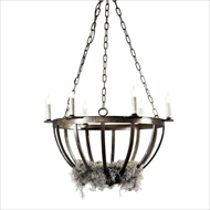 Lowcountry Originals Lighting Darkened Bronze Garden Basket Chandelier 