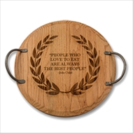Maple Leaf 16" Golden Oak Server with Iron handles - 16OAKSVR-GoldOak