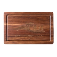 Maple Leaf 18" Rectangular Walnut Personalized Cutting Board