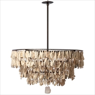 Lowcountry Originals Lighting Three Tier Shell Chandelier 